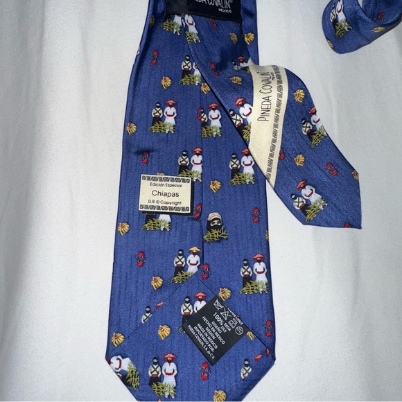 Pineda Covalin Blue CHIAPAS Silk Tie - Picture 1 of 6